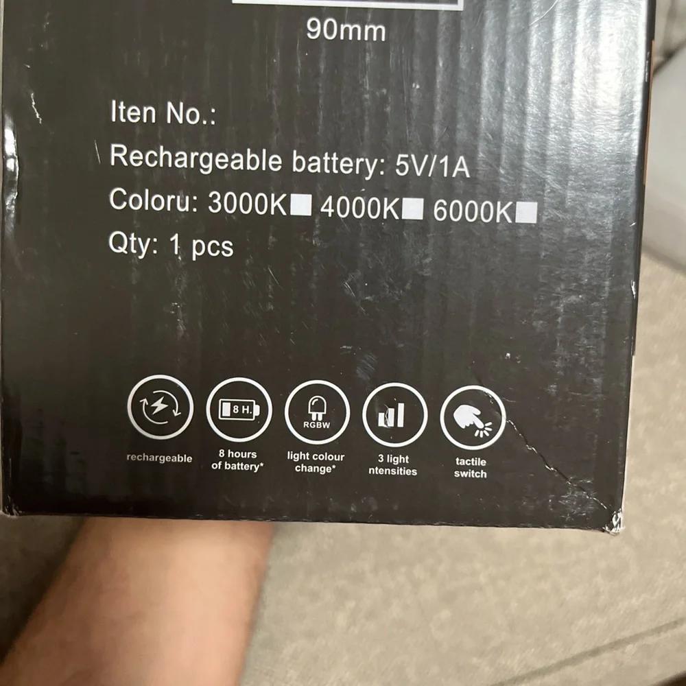 Modern LED Lamp with Black Frame golden new in box